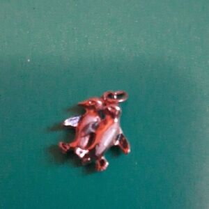 Small Pet Penguin Charm - Silver